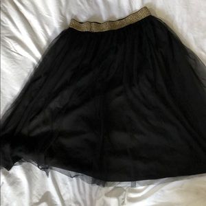 Black tulle skirt